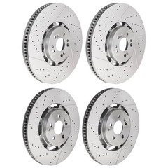 Brembo Front 400mm Rear 370mm Drilled Slotted PVT Brake Disc Rotors MB W167 X167