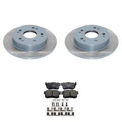 DuraGo Rear Rotors Akebono ProACT Ceramic Disc Brake Pads Kit For Civic Prelude