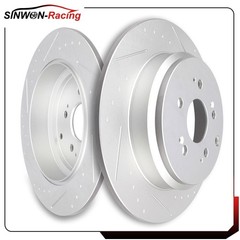 For 2010 2011 2012 2013 Acura MDX ZDX Rear 334 mm Brake Discs Rotors Kit 2x