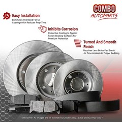 Rear Brake Rotors Ceramic Brake Pads fits 2007 2008 2009 Chevrolet Avalanche