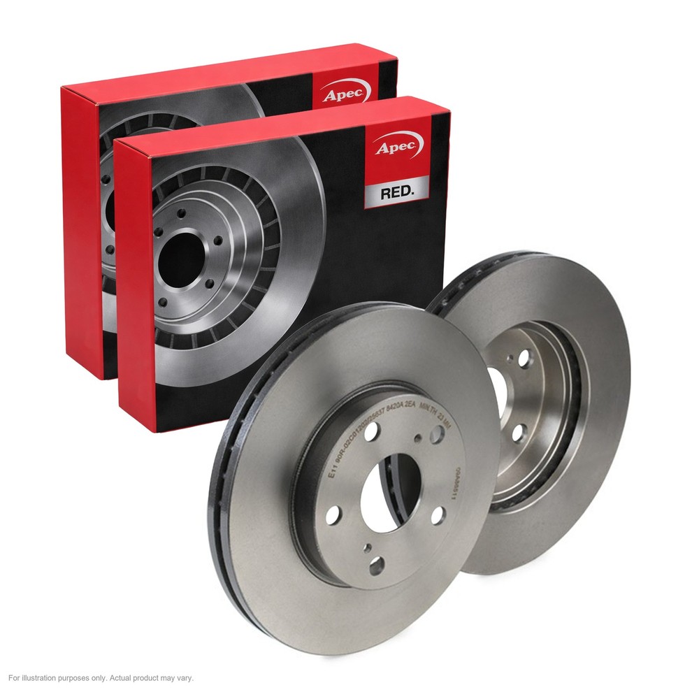 2X APEC Front Brake Discs for TOYOTA AURIS 2006-12 273mm Vented DSK2745