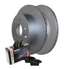 Rear Brake Kit 292mm Rotors & Bosch QuietCast Ceramic Pads For Nissan Leaf Rogue
