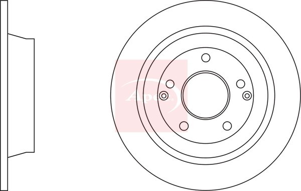 2x Apec Red Rear Brake Discs 284mm Fits Ssangyong Tivoli Tivoli Grand Xlv