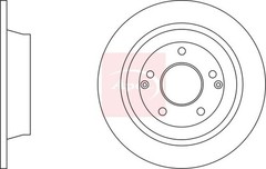 2x Apec Red Rear Brake Discs 284mm Fits Ssangyong Tivoli Tivoli Grand Xlv