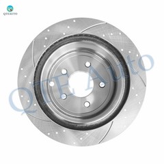 Set of 4 Front-Rear Drilled Slotted Brake Disc Rotors For 2017-2022 Infiniti Q60
