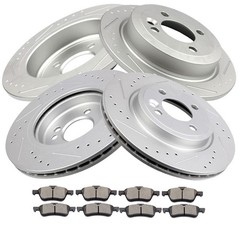 Front + Rear Brake Rotors Discs Ceramic Pads Kit For Mini Cooper 1.6L 2002-2006