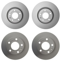 Hella Front 312mm Rear 245mm Brake Rotors Kit For Audi A4 02-06 A4 Quattro 02-05