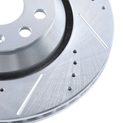 S-12133113 Rear Drilled Brake Rotor & Brake Pad For Audi Q3 2020-2021 2.0L l4