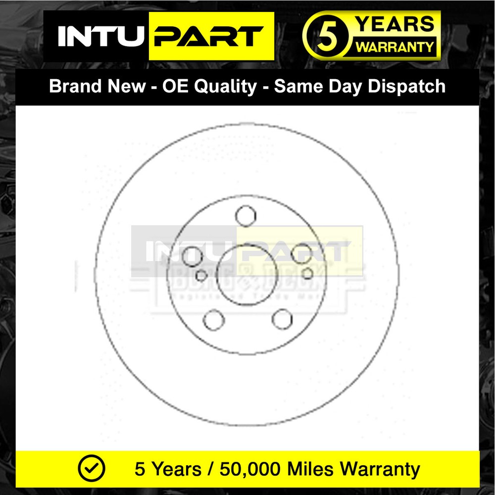 Fits Toyota Avensis 2001-2003 1.6 1.8 2.0 D IntuPart Front 1x Brake Disc