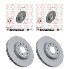 SET-ZCZ600322120-B Zimmermann 4-Wheel Set Brake Discs Front & Rear for VW Jetta