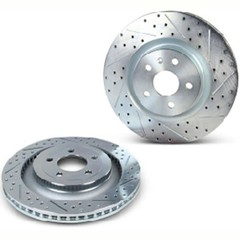 Baer Brake 05516-020 BAER Sport Rotors Front Slot Drill & Zinc plated Set