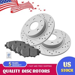 265mm Rear Brake Disc Rotors & Ceramic Brake Pads for 2014 – 2018 Mazda 3 Sport