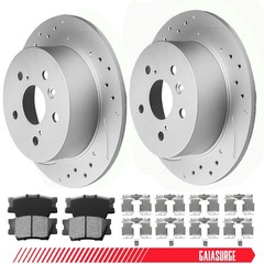 296mm Front + 281mm Rear Disc Brake Rotors Pads FITS 2008-2012 Toyota Avalon