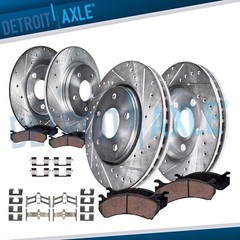 8pc Front Rear Drilled Brake Rotors Brake Pads Kit for 2003 – 2007 Honda Accord