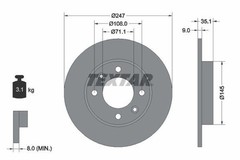 TEXTAR Brake Discs & Pads Front & Rear Braking Service Set Fits Citroen Peugeot