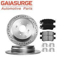 Rear Brake Rotors Ceramic Pads Kit for 2005 2006 – 2010 Honda Odyssey 3.5L V6