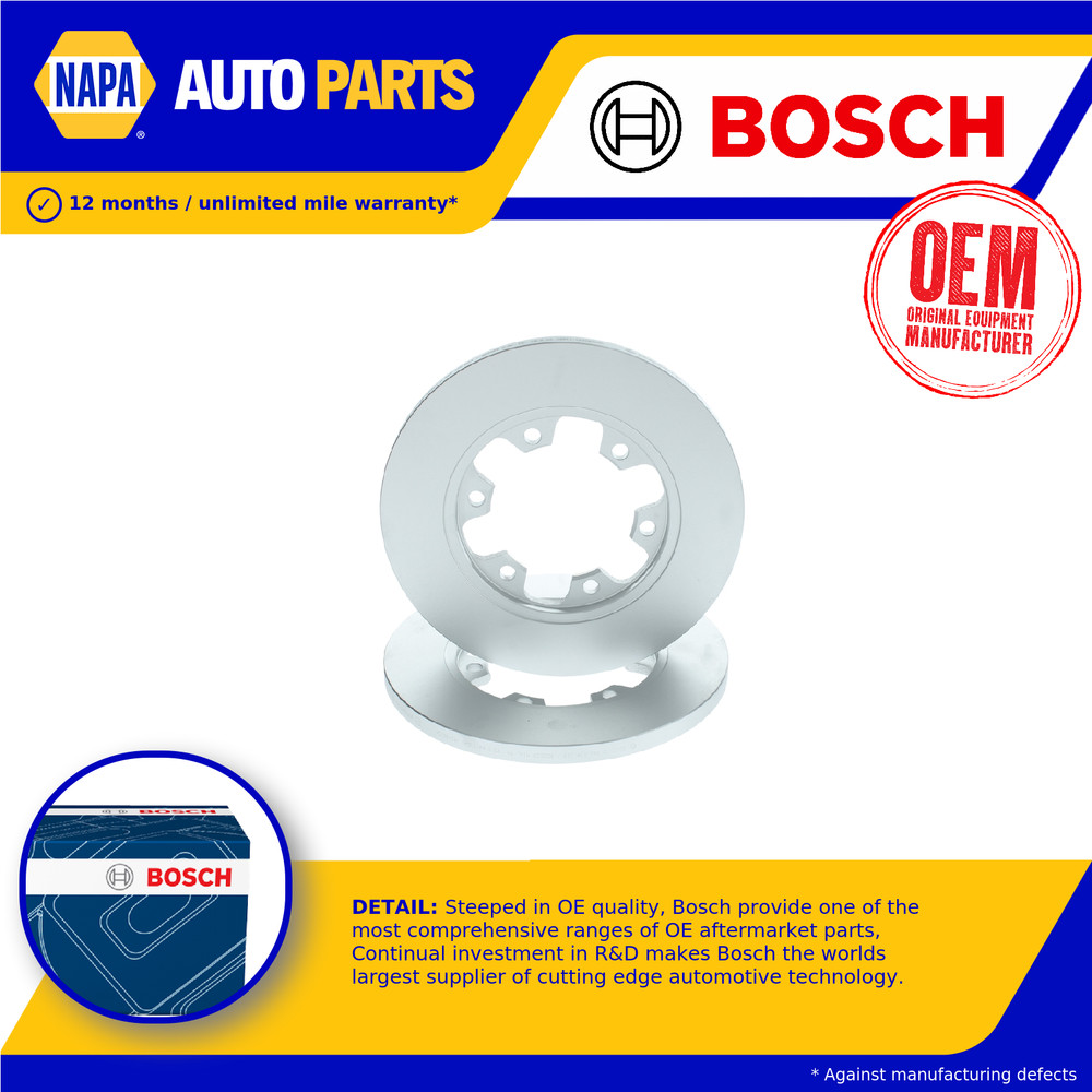 2x Brake Discs Pair Solid fits FORD TRANSIT V363 2.0D Rear 2016 on 308mm Set New