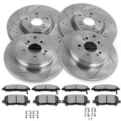 Fits Acura For ZDX 2010 2011 2012 2013 Brake Rotors & Ceramic Pads Front Rear