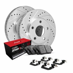 R1 Concepts Wguh1 13024 R1 Concepts Silver Drilled Slotted Rotors With 5000