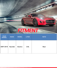 Rear Disc Brake Rotor & Brake Pad & Brake Caliper for Hyundai Elantra 2007-2010