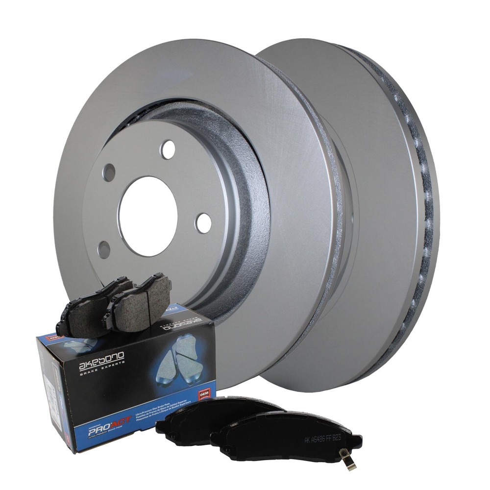 Front Heavy Duty Brake Kit 332mm Rotors Akebono Ceramic Pad For Jeep Wrangler JK