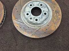 CHEVROLET CORVETTE Z51 3LT 14-19 2X SLOTTED DRILLED FRONT WHEEL BRAKE DISC ROTOR