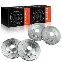 4x Front and Rear Drilled Brake Rotors for Buick Lucerne Cadillac DTS 2006-2011