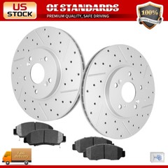 Front Drilled Disc Rotors Ceramic Brake Pads for Acura CL TL TSX Honda Accord