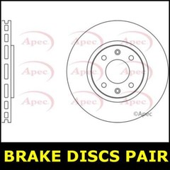 Brake Discs Pair Front FOR CITROEN C5 115bhp 1.8 01->04 Petrol Estate DE Apec