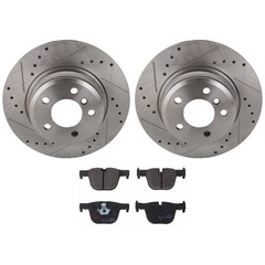 KIT-070624-266 TRW Brake Disc and Pad Kits 2-Wheel Set Rear for 330 328 Sedan