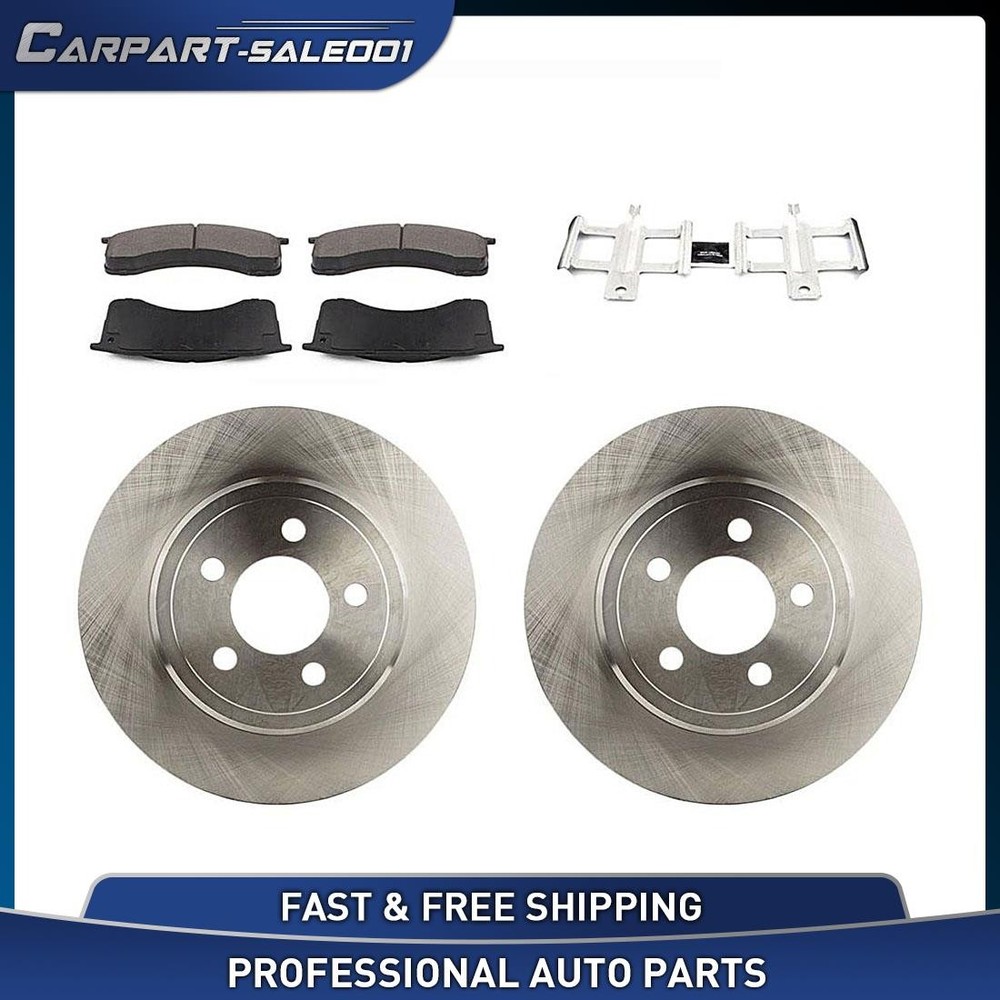 Front Disc Brake Rotors Brake Pads Kit for 2009 2010 Ford F750 7.2L