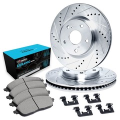 WGWH1-10002 R1 Concepts Brake Disc and Pad Kits 2-Wheel Set Rear for Genesis G90