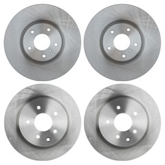 Front and Rear Brake Disc Set For 2009-2021 Nissan Maxima Plain Surface