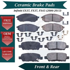 NEW OE Front & Rear Ceramic Brake Pads Kit For 2006-2013 Infiniti 9 Yr Warranty
