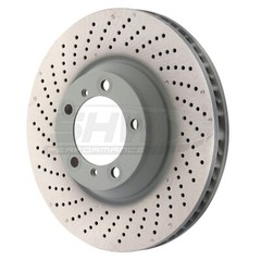SHW Performance Front Driver Left 350mm Drilled Brake Rotor For Porsche 911 H6