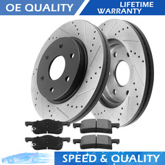 Fit Chevrolet Traverse Brake Rotors with Brake Pads Rear 331MM 6 Lugs 2009-2017