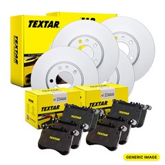 TEXTAR Brake Discs Rotors & Pads Front & Rear Braking System Service Set