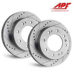 Rear Zinc Drill/Slot Brake Rotors for Ford F-250 Super Duty 1999-2004