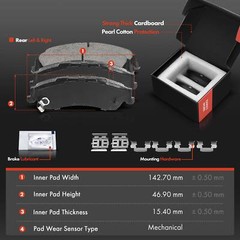 Rear Drilled Brake Rotors & Brake Pads for Chevrolet Blazer S10 GMC Jimmy Isuzu