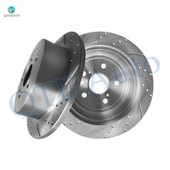 Rear 290mm Drilled Slotted Brake Disc Rotors For 2004-2010 Toyota Sienna