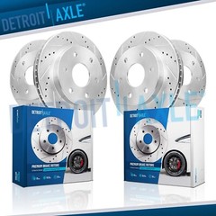Front & Rear DRILLED SLOTTED Rotors for 2005 2006 2007 2008 – 2012 Pathfinder