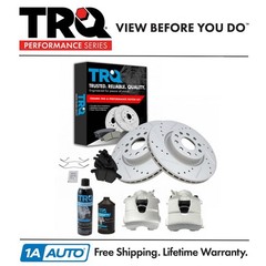 TRQ Performance Front Brake Pad & Rotor Kit Fits 2011 Audi A3