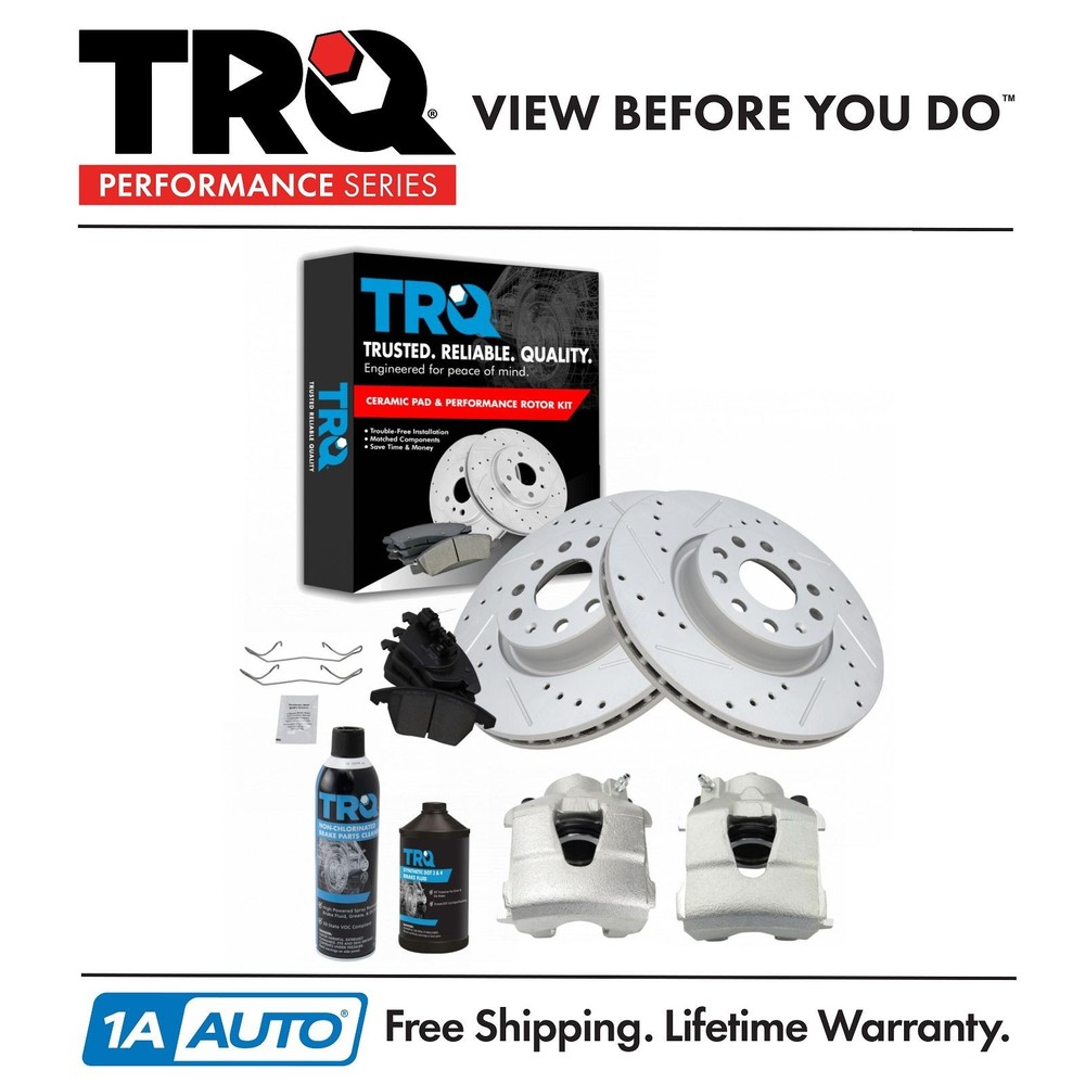 TRQ Performance Front Brake Pad & Rotor Kit Fits 2011 Audi A3