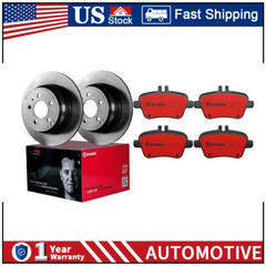 Fits 2012-2015 Mercedes-Benz SLK250 Rear Brake Rotors & Ceramic Brake Pads PZ