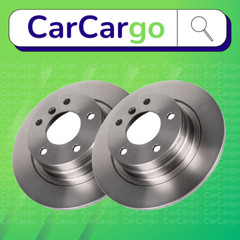 Premium Solid Rear Brake Discs Pair BMW 1 Series 120i 2004-2012 296 mm