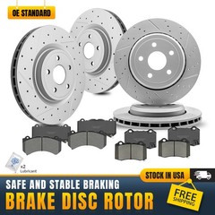 Front Rear Brake Disc Rotors Brake Pads for Dodge Durango Jeep Grand Cherokee