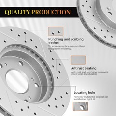 Front & Rear Rotors + Brake Pads for Chevrolet Traverse GMC Acadia Buick Enclave