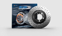 SHW Left Front X-Drilled Lightweight Rotor (34112282445) Fits 05-06 BMW M3 3.2L