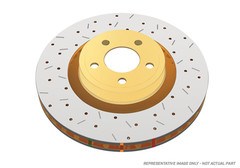 DBA DBA4746XS 4000 XS Rear Drilled Slotted Rotor 307mm for Lexus LS400 98-00
