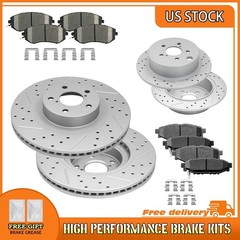 Front & Rear Drilled Brake Rotor Pad For Subaru XV Crosstrek/Crosstrek Forester